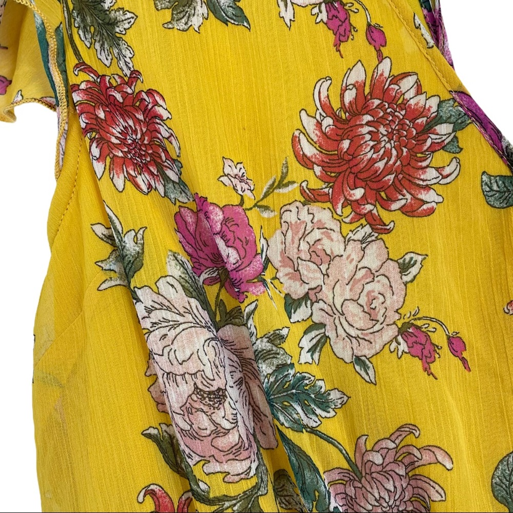 Band of Gypsies Vintage Floral Wrap Maxi Dress - Picture 5 of 11